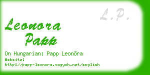 leonora papp business card